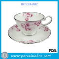 Elegante China Kaffeetasse mit Untertasse